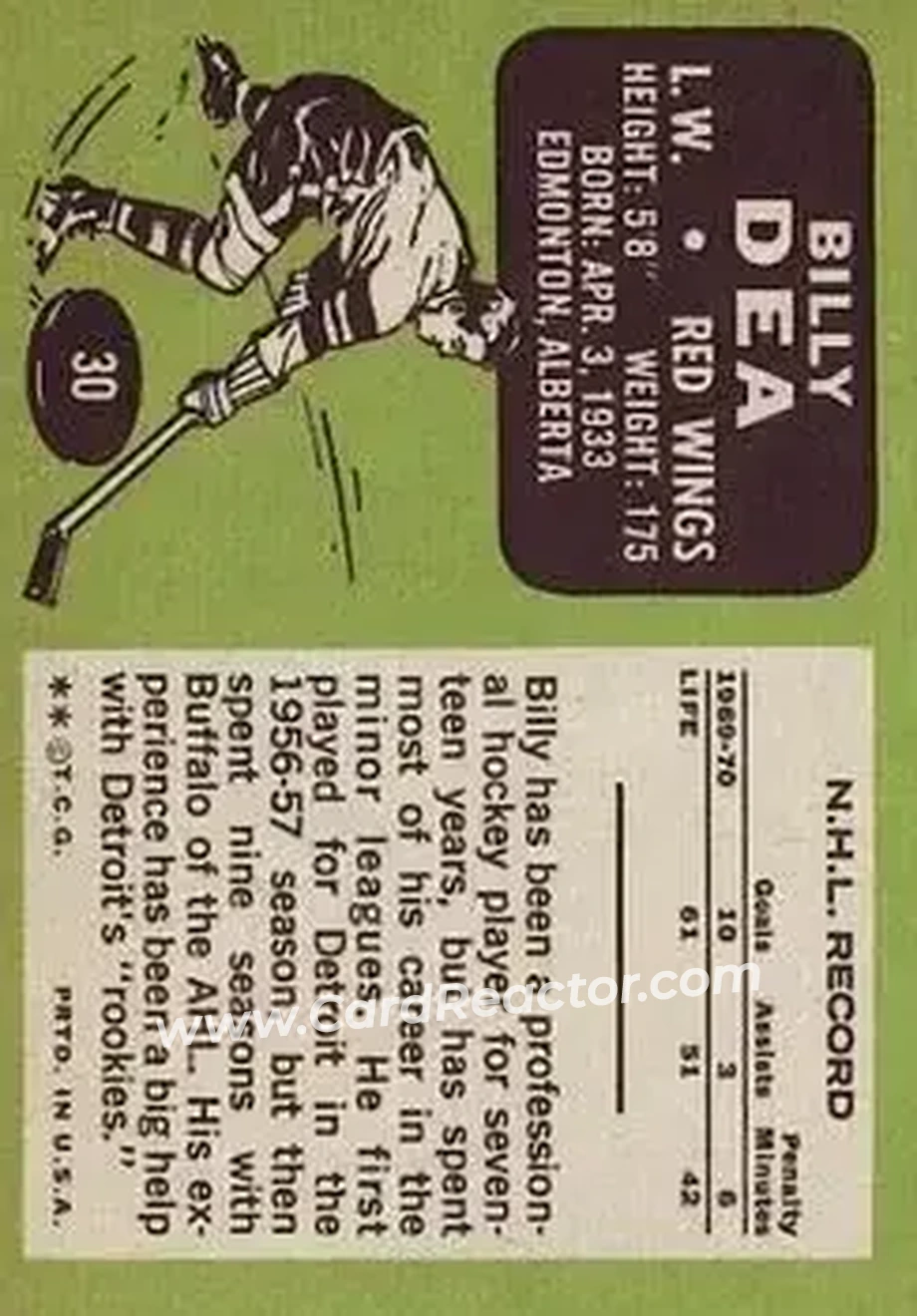 Back of Billy Dea