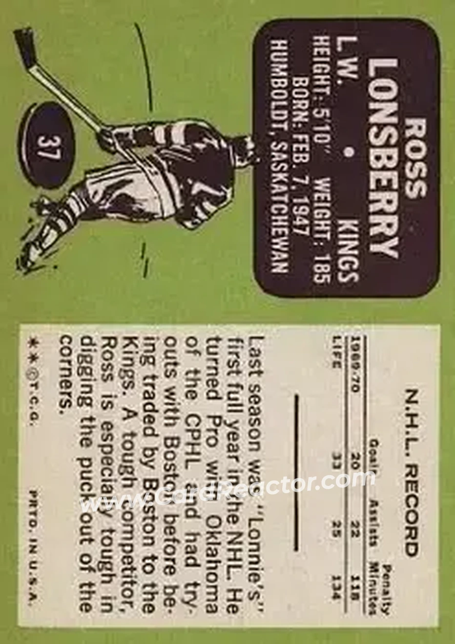 Back of Ross Lonsberry