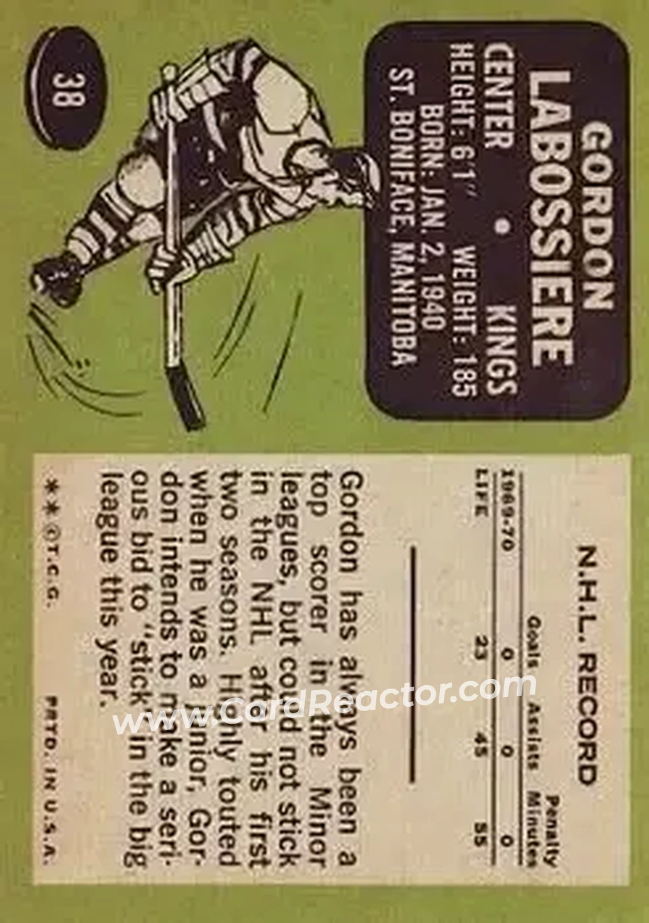 Back of Gordon Labossiere