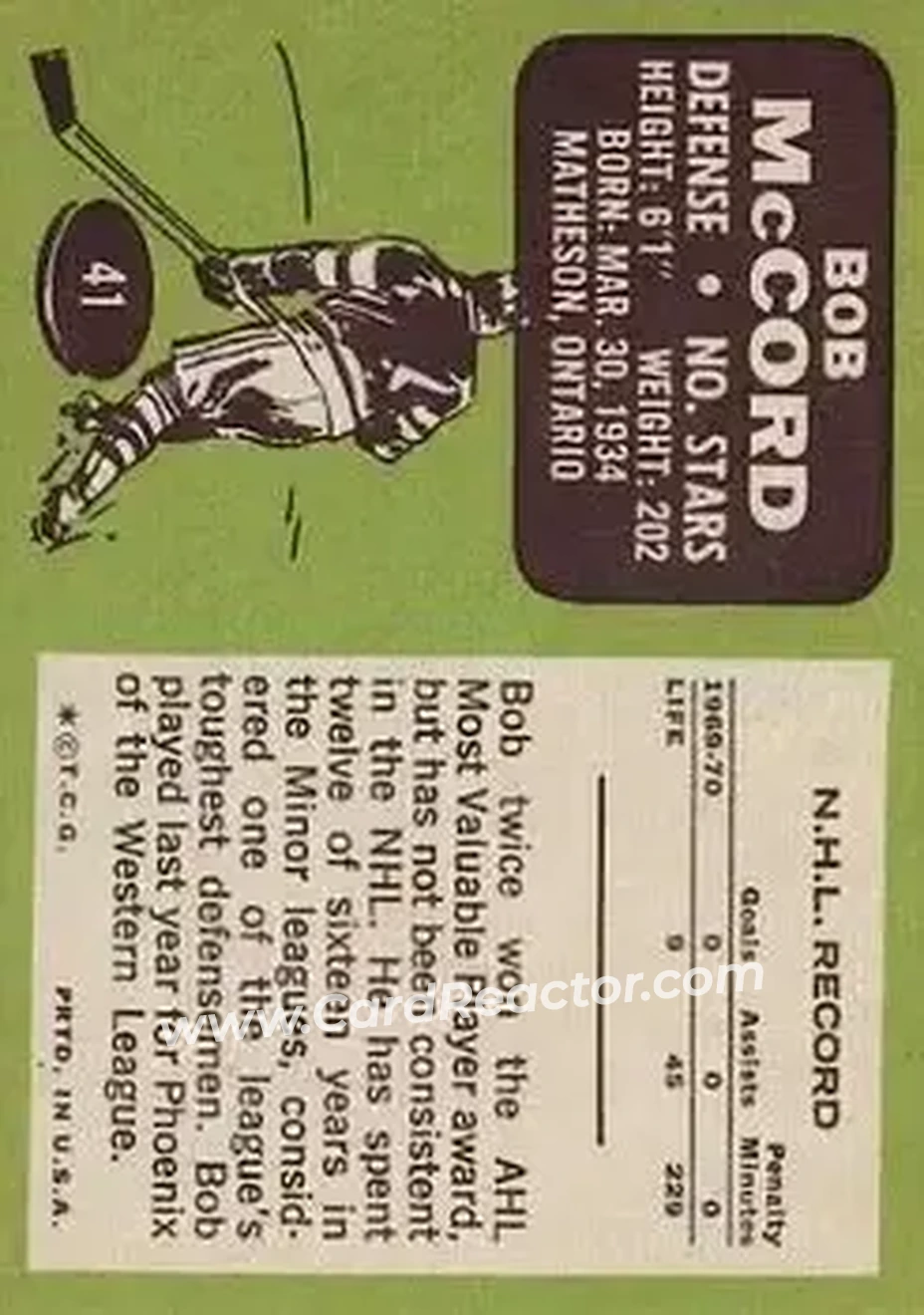 Back of Bob McCord