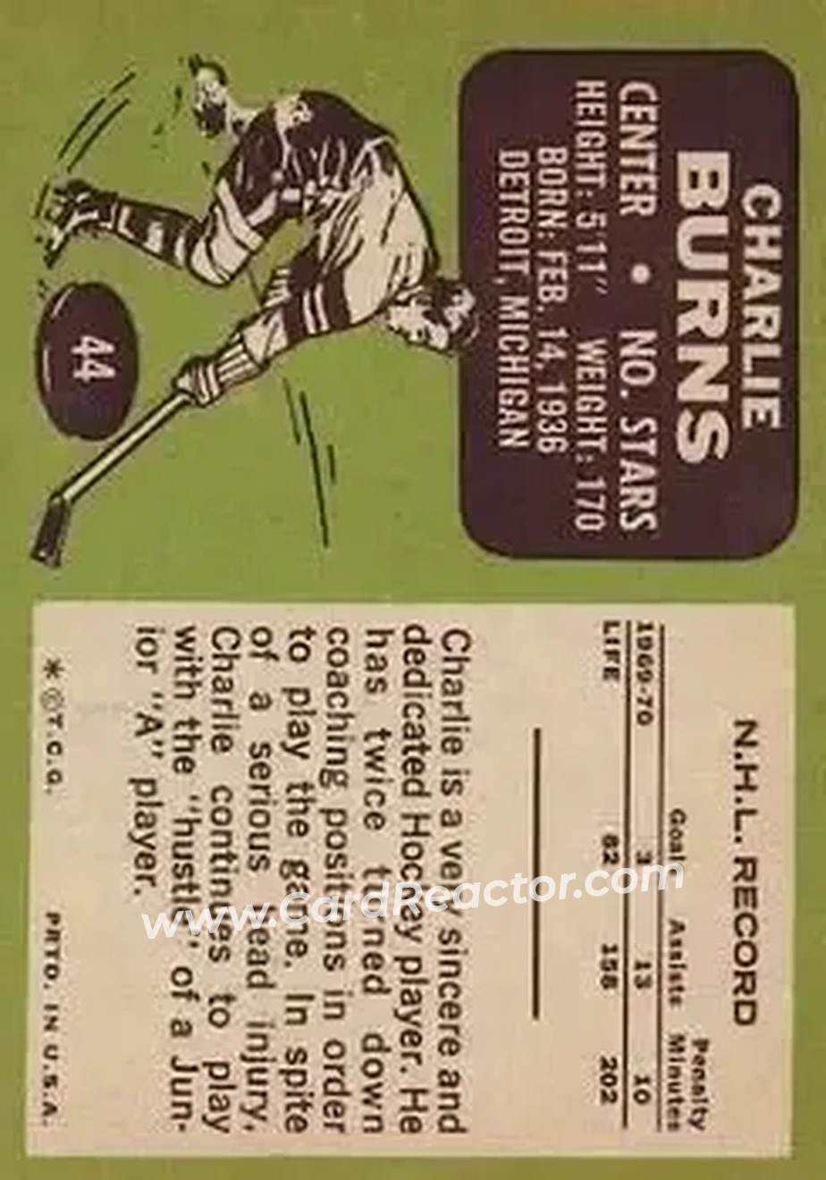 Back of Charlie Burns