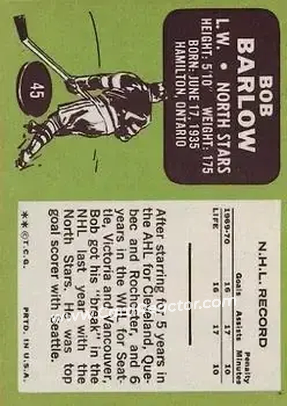 Back of Bob Barlow