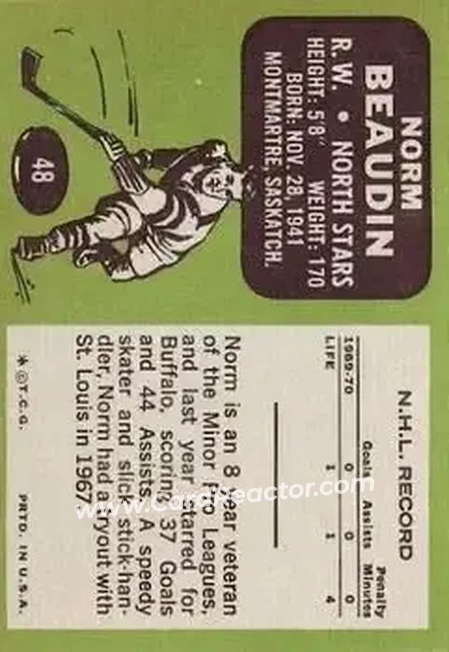 Back of Norm Beaudin