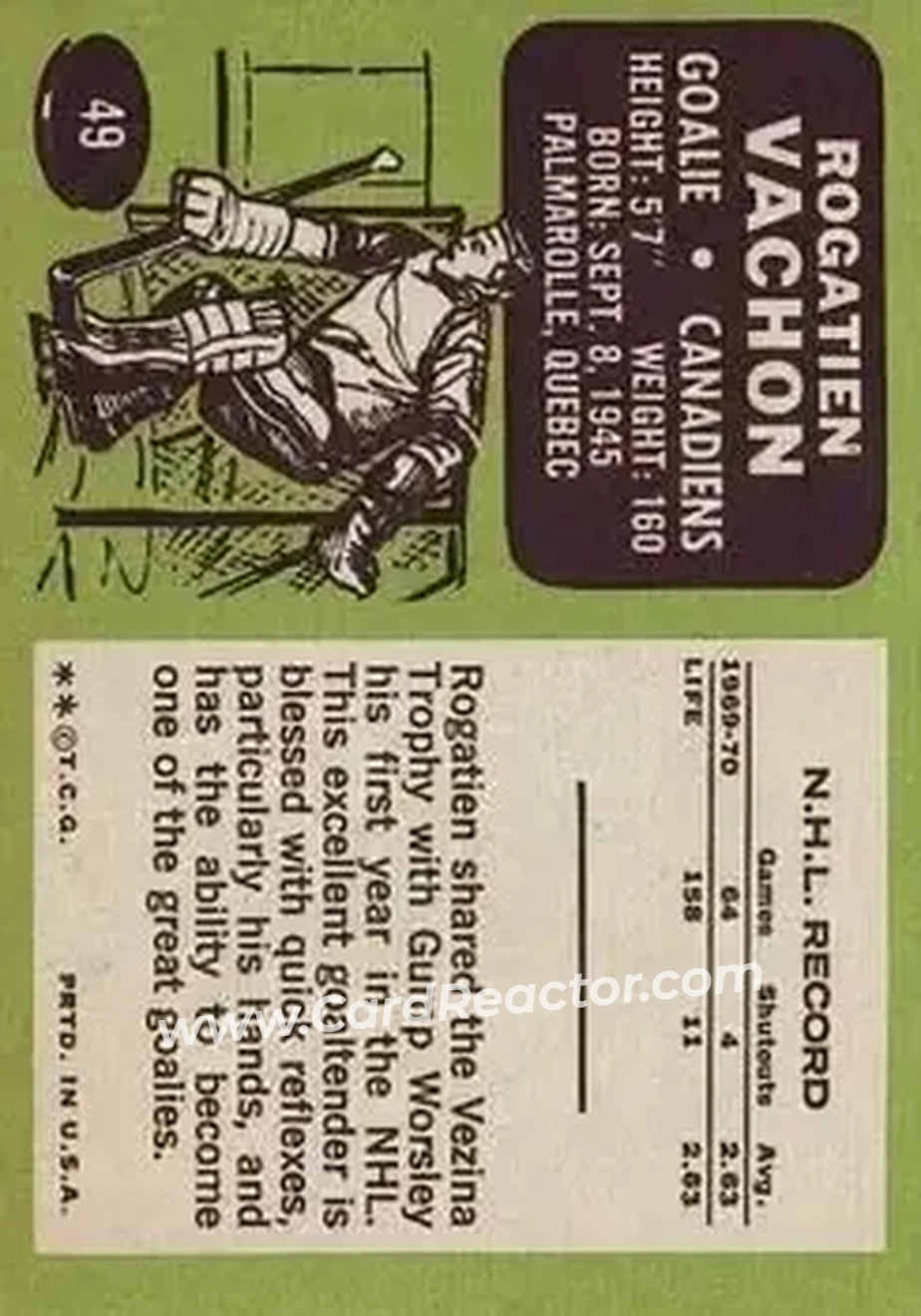 Back of Rogatien Vachon