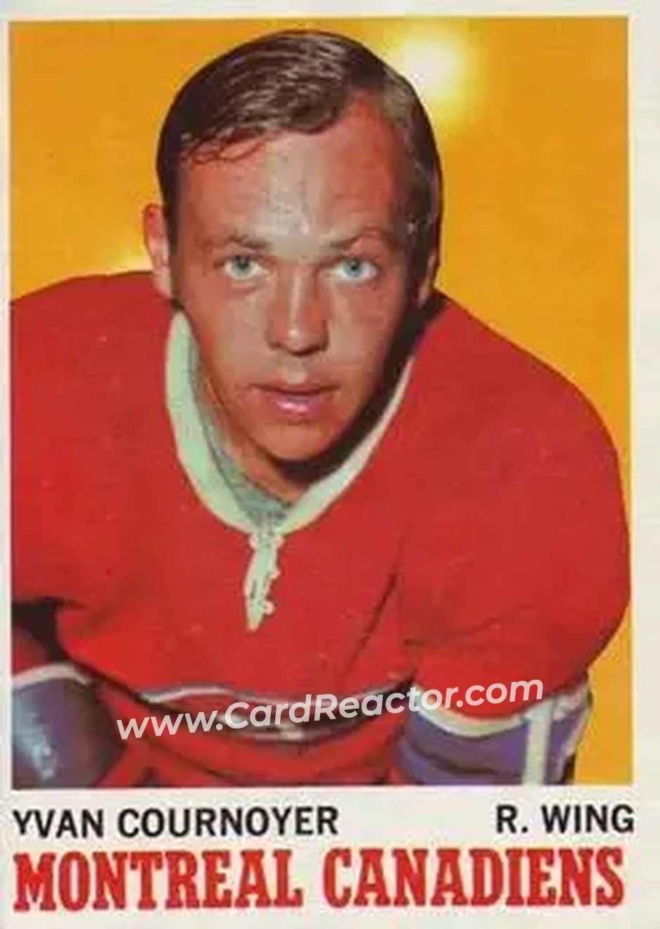 Front of Yvan Cournoyer