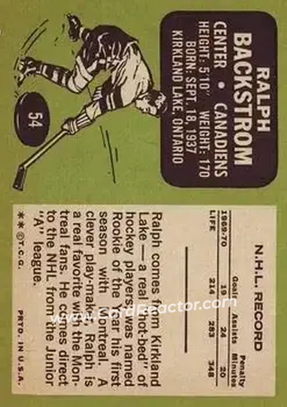 Back of Ralph Backstrom
