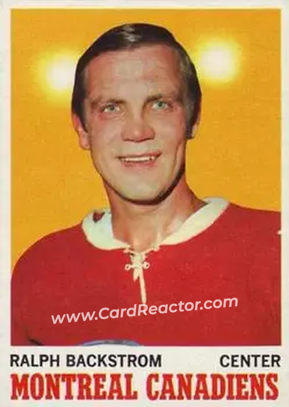 Front of Ralph Backstrom