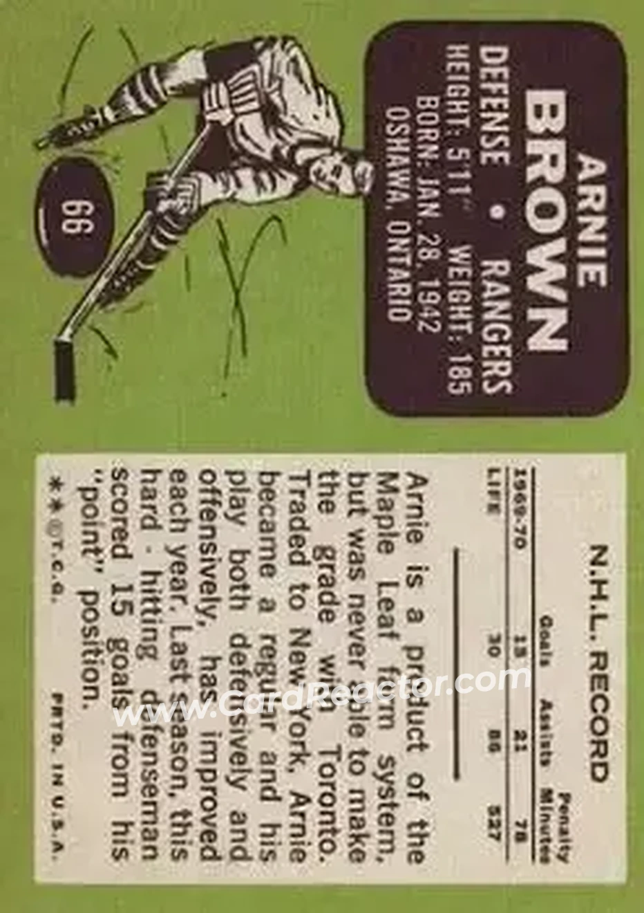 Back of Arnie Brown