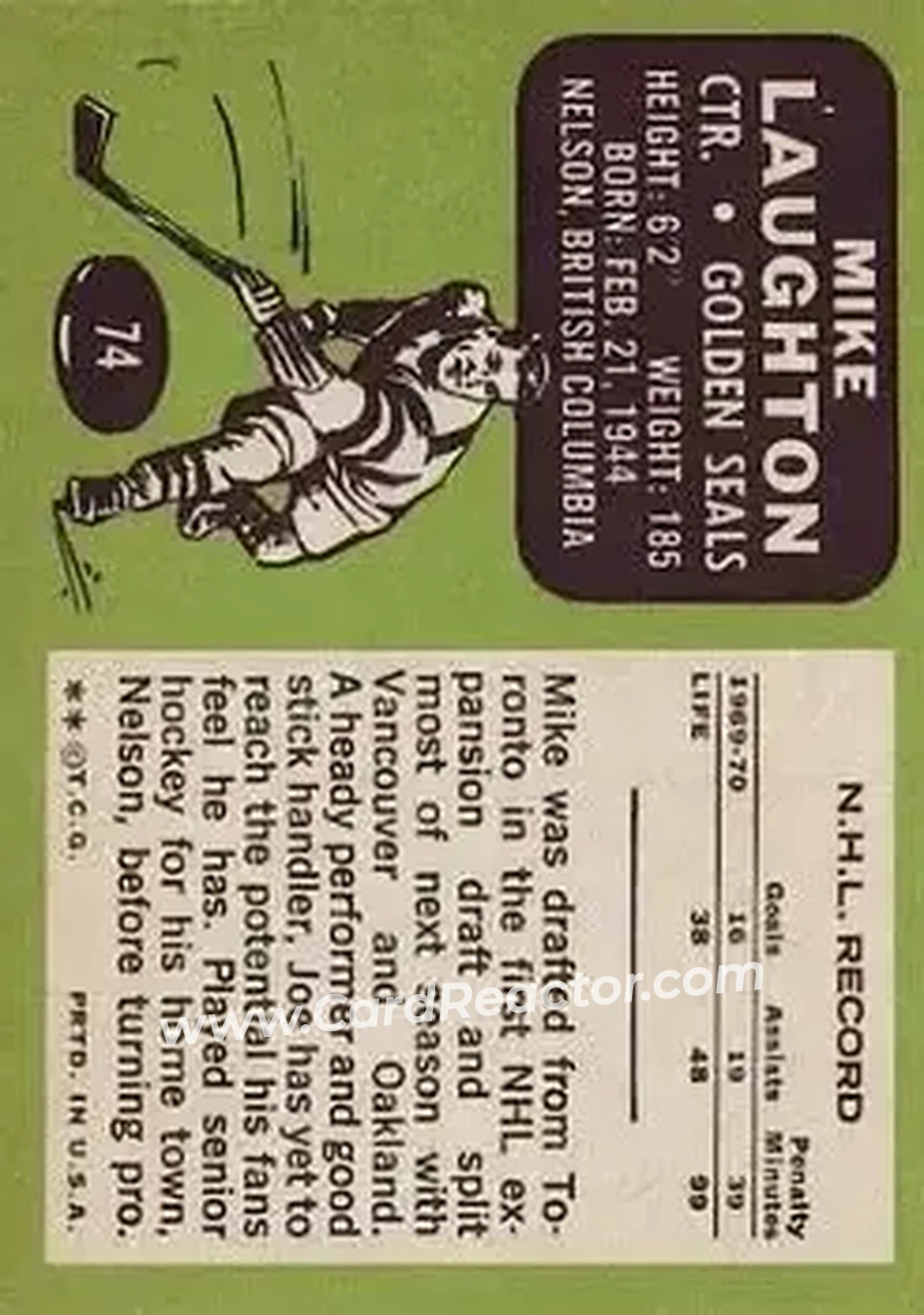 Back of Mike Laughton