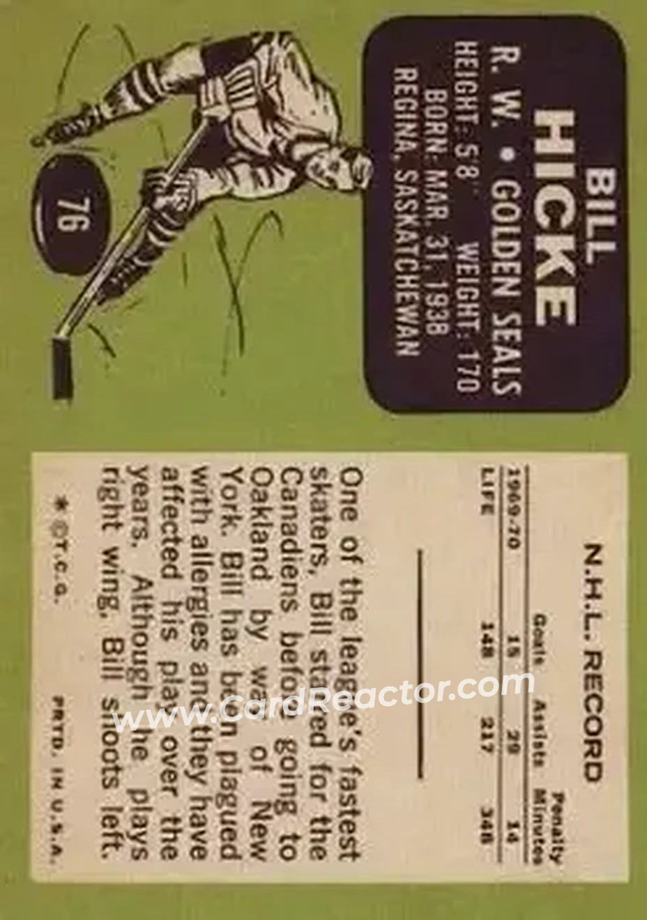 Back of Bill Hicke