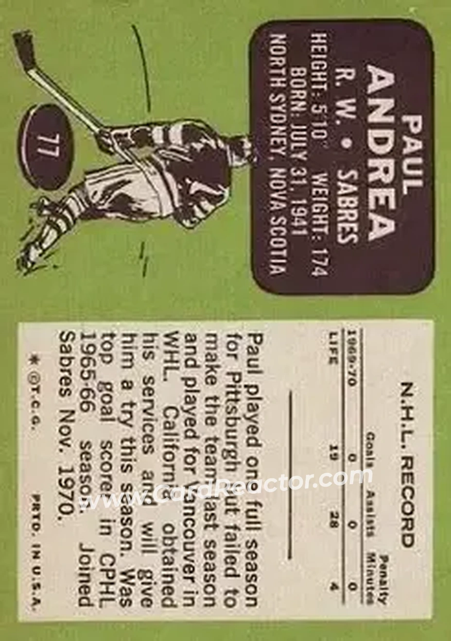 Back of Paul Andrea