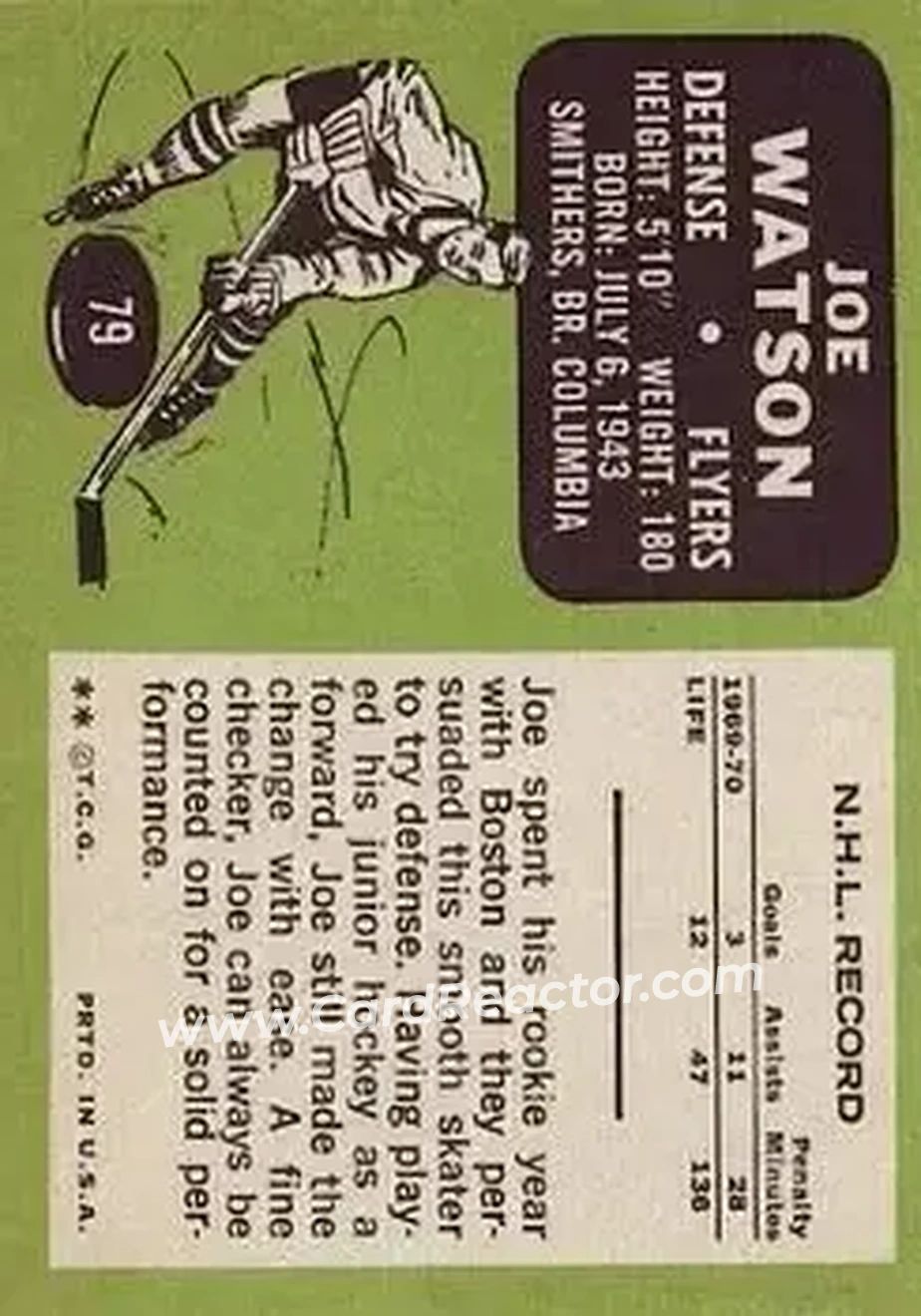 Back of Joe Watson