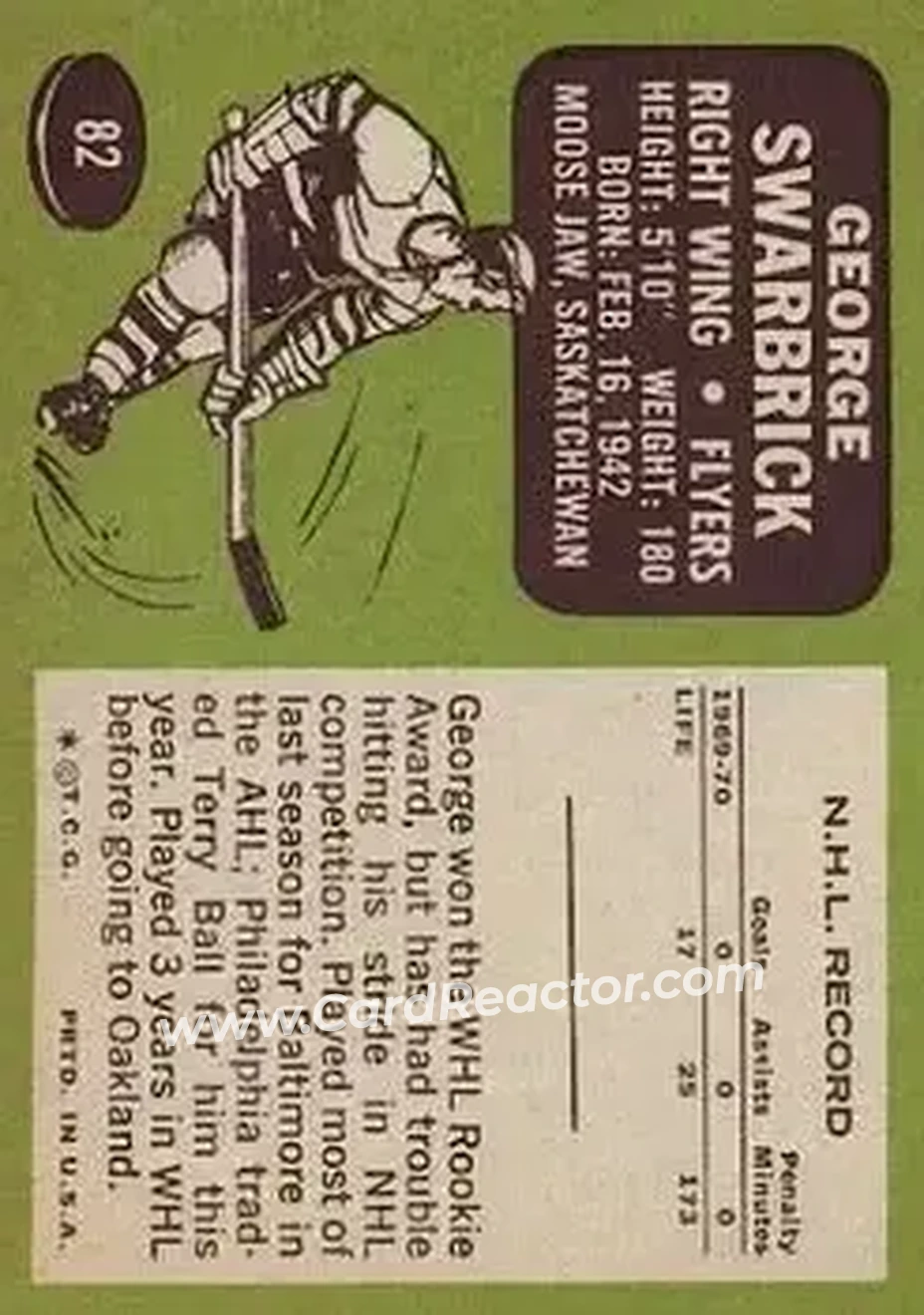 Back of George Swarbrick