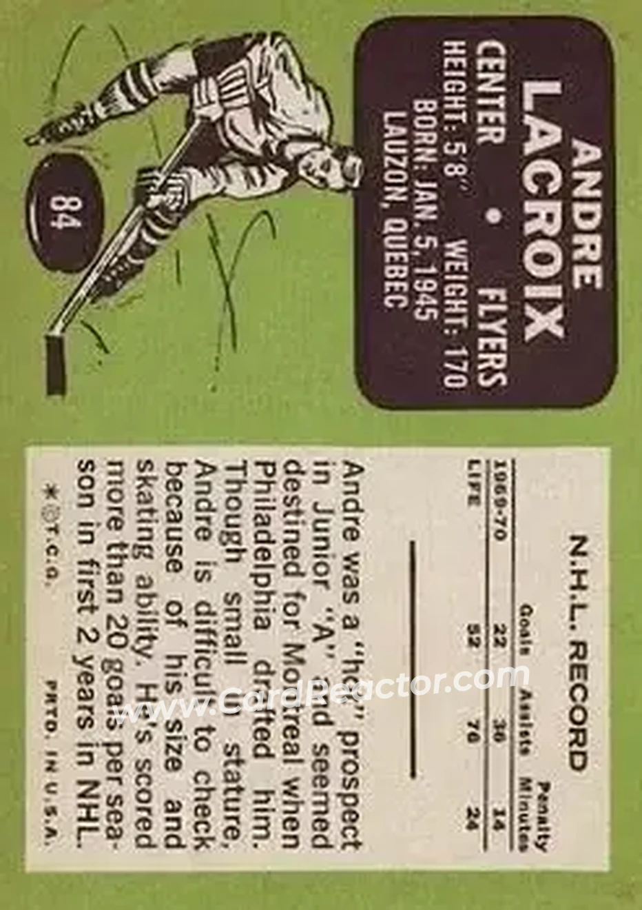 Back of Andre Lacroix