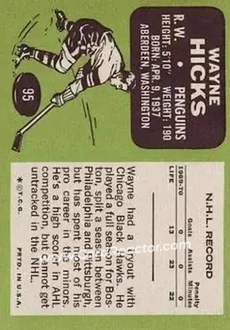 Back of Wayne Hicks
