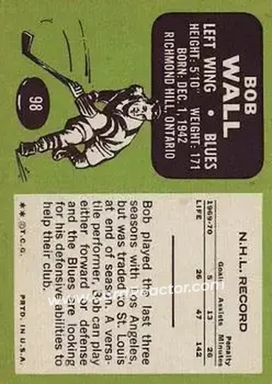 Back of Bob Wall