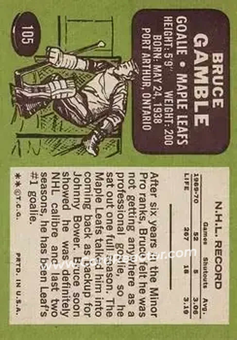 Back of Bruce Gamble