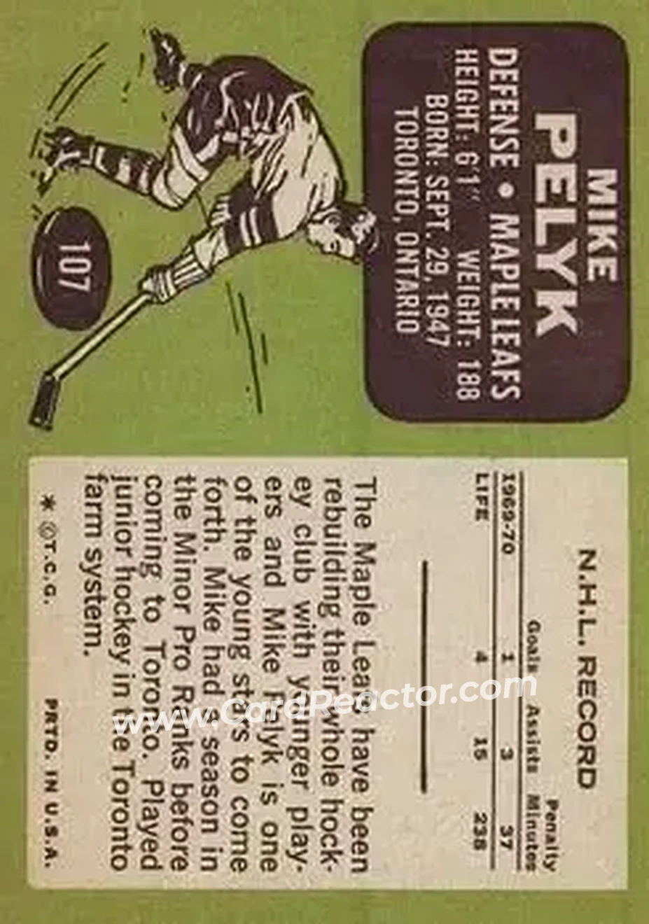 Back of Mike Pelyk