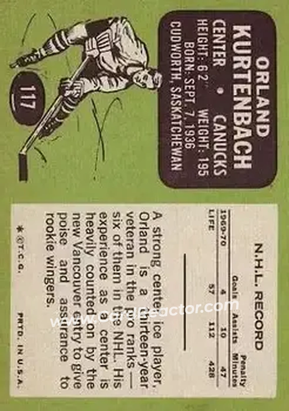 Back of Orland Kurtenbach