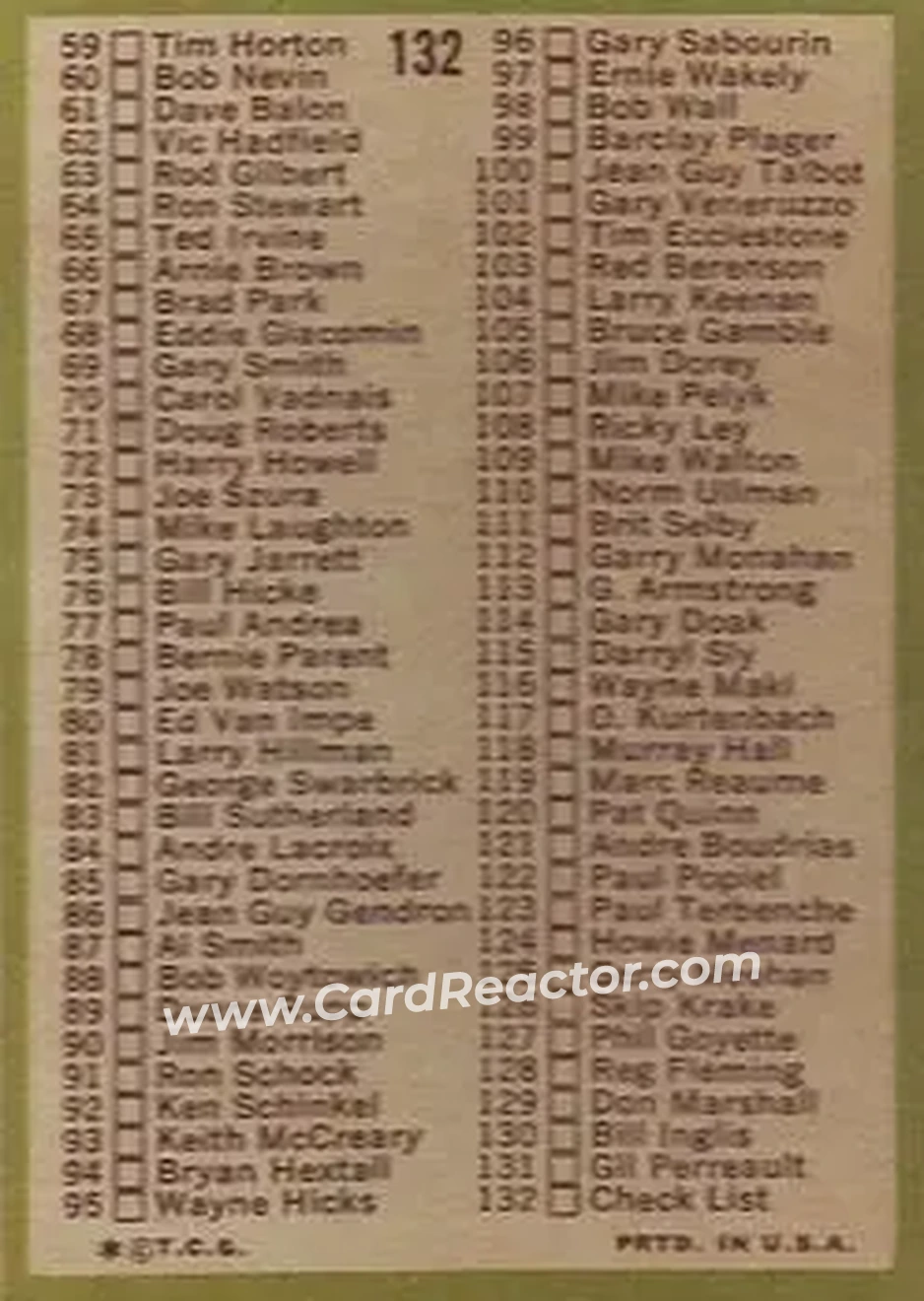 Back of Card #132