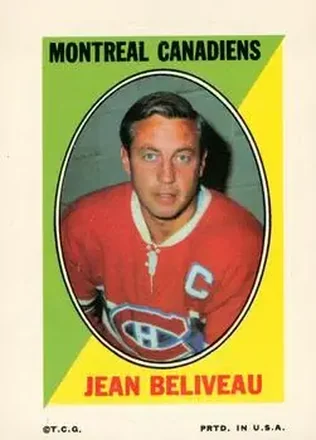 1970-71 Topps #NNO Sticker Stamps Jean Beliveau