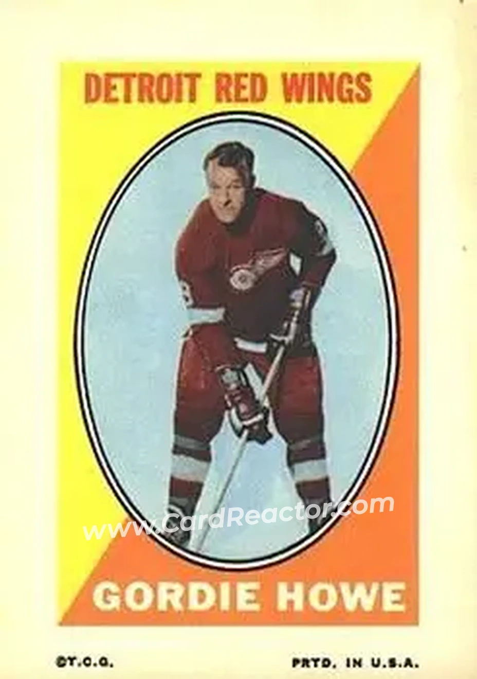 Front of Gordie Howe