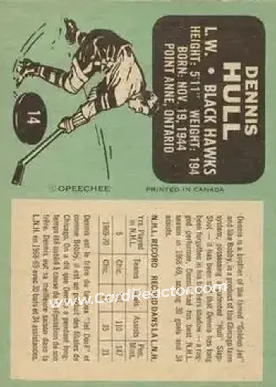 Back of Dennis Hull