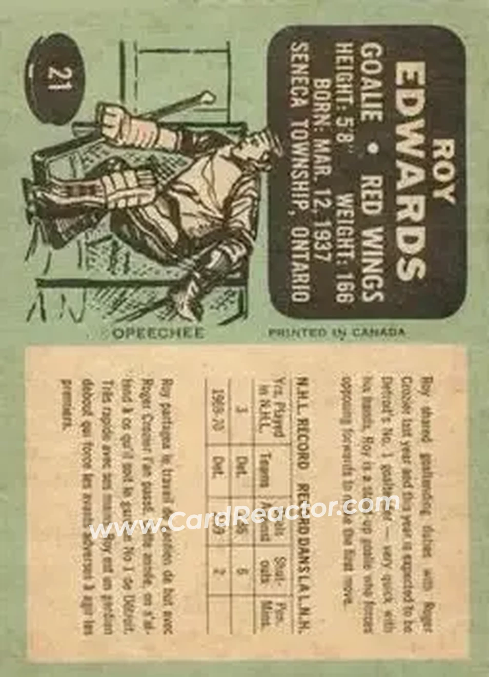 Back of Roy Edwards