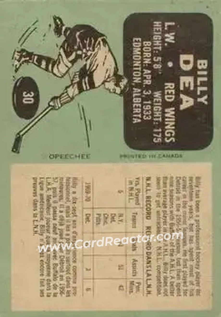 Back of Billy Dea
