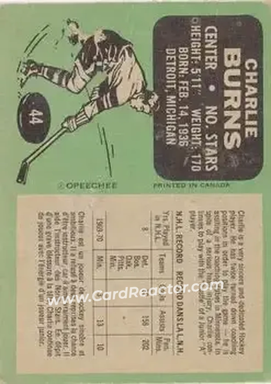 Back of Charlie Burns