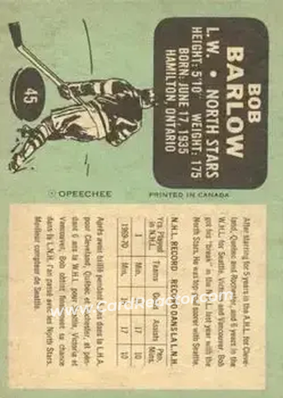 Back of Bob Barlow