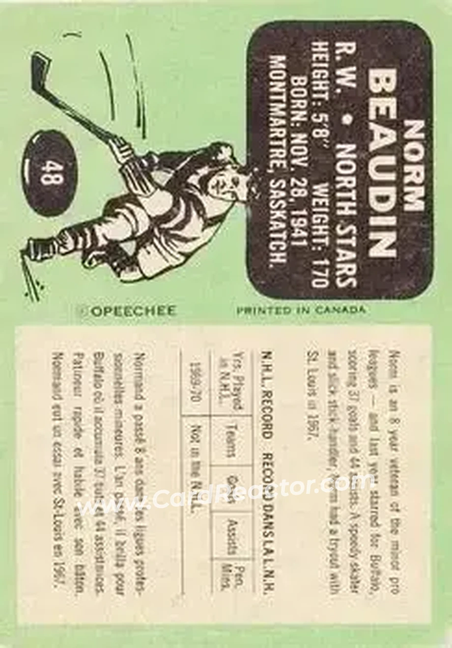 Back of Norm Beaudin