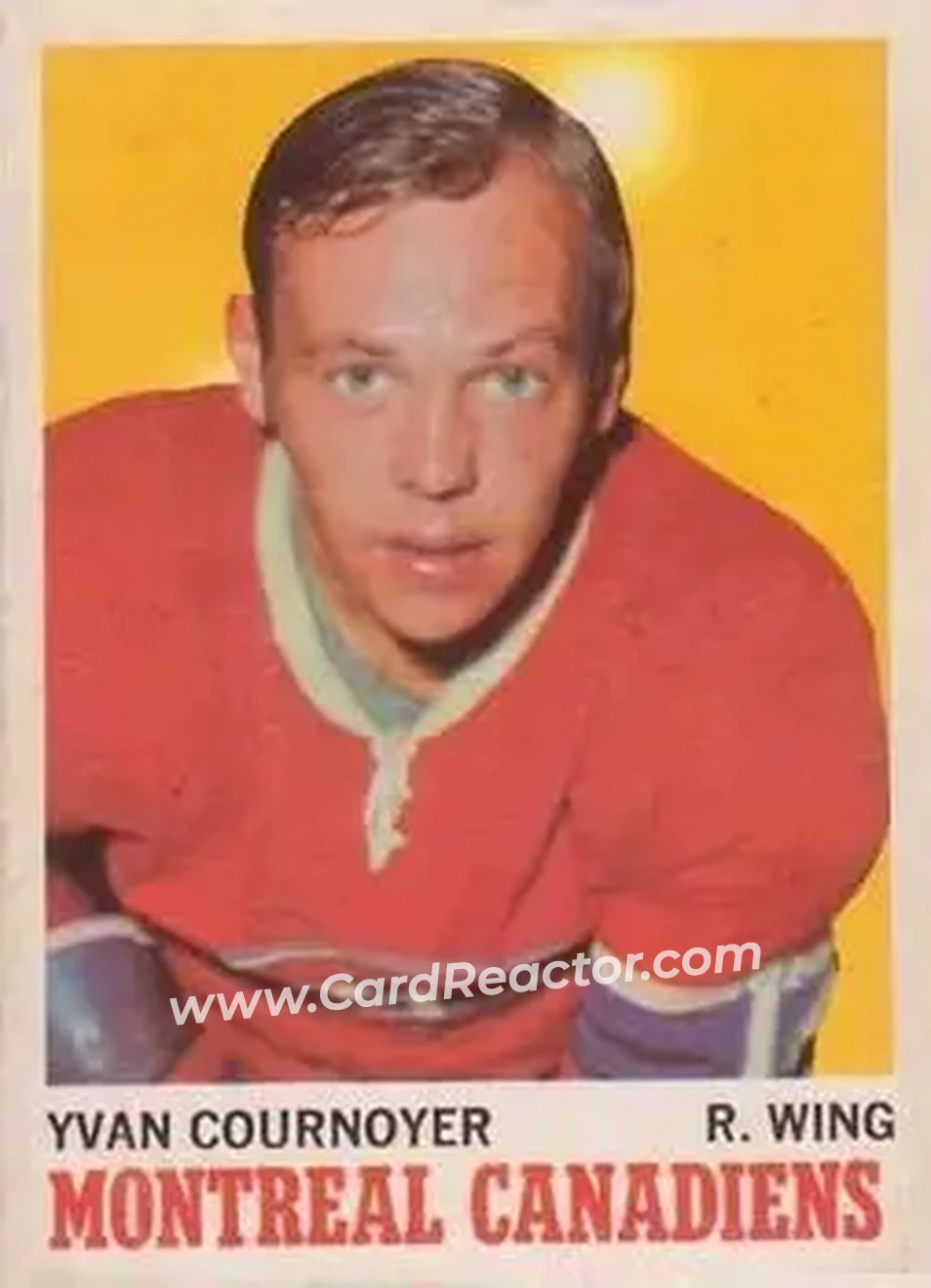 Front of Yvan Cournoyer
