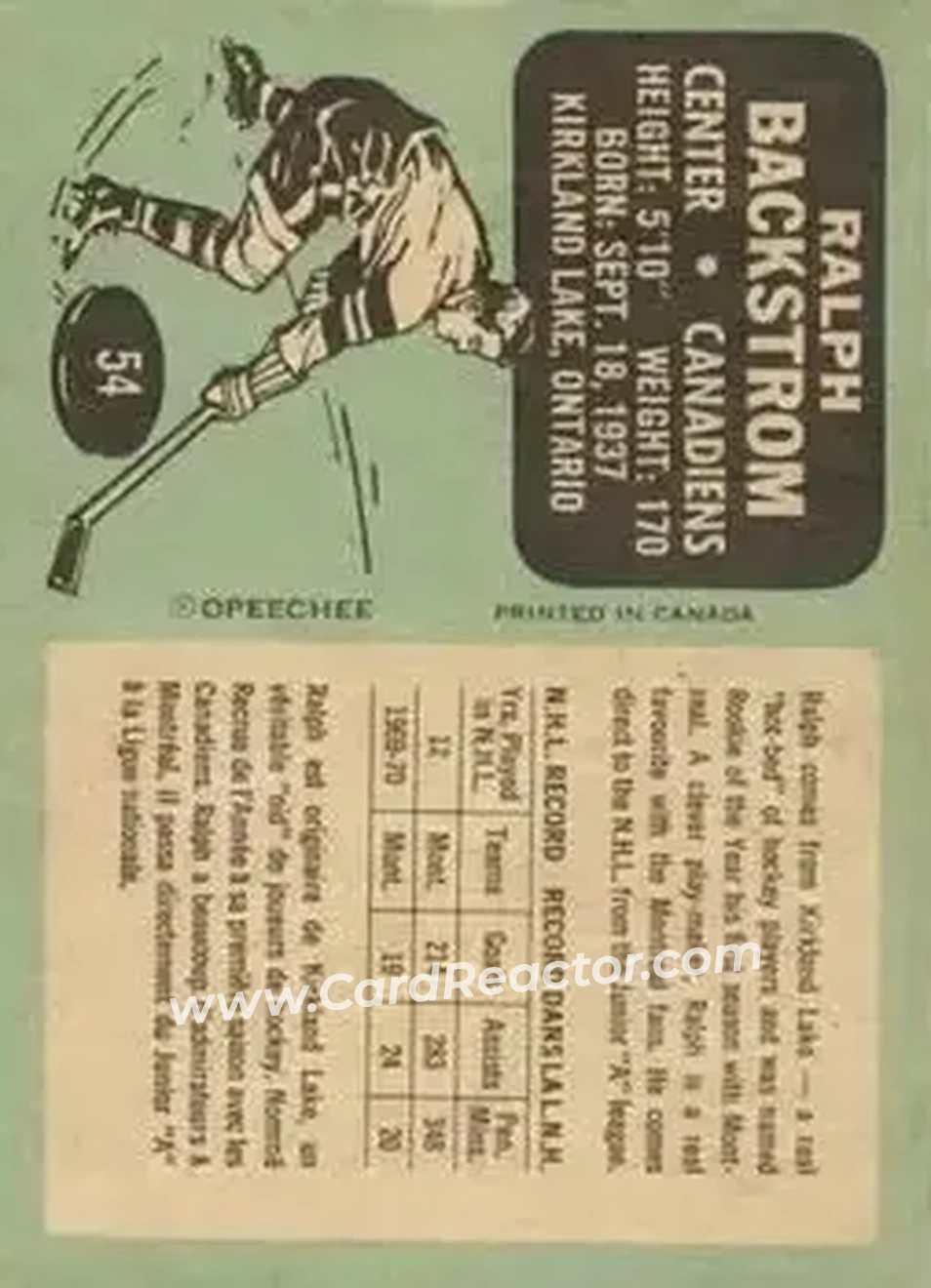 Back of Ralph Backstrom