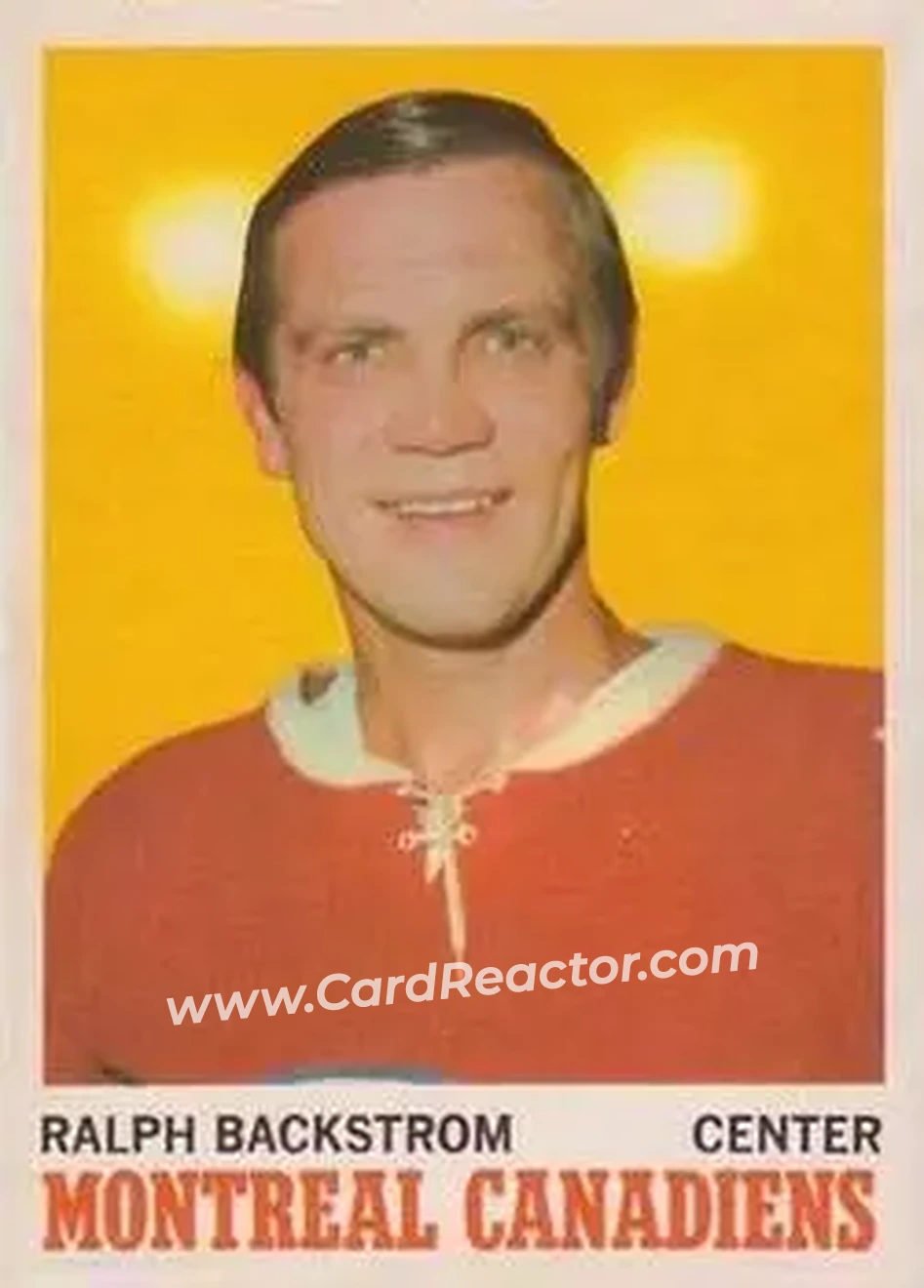 Front of Ralph Backstrom