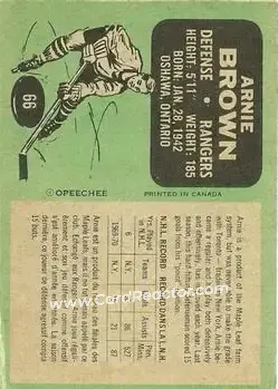 Back of Arnie Brown