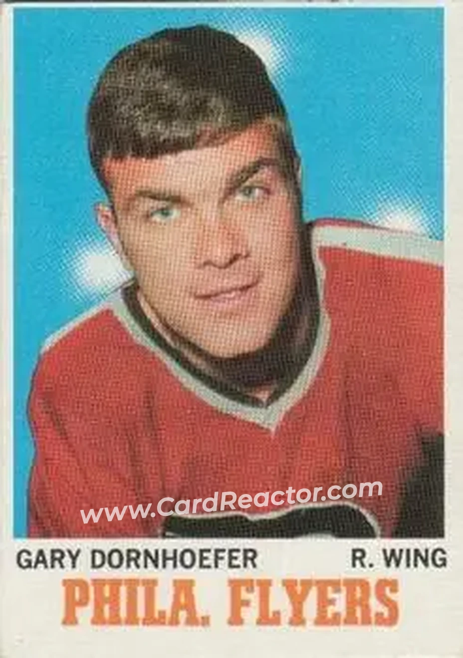 Front of Gary Dornhoefer