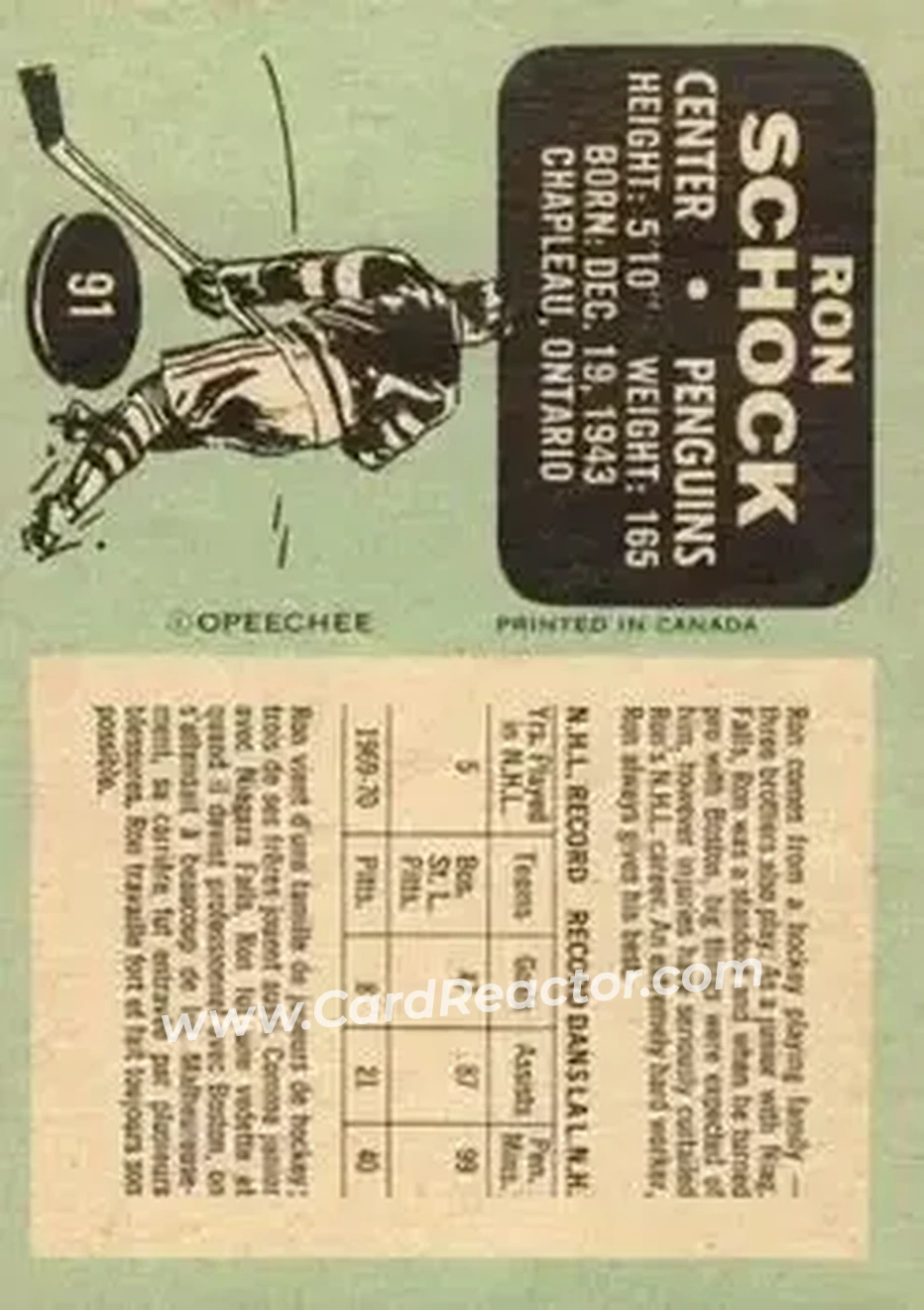 Back of Ron Schock