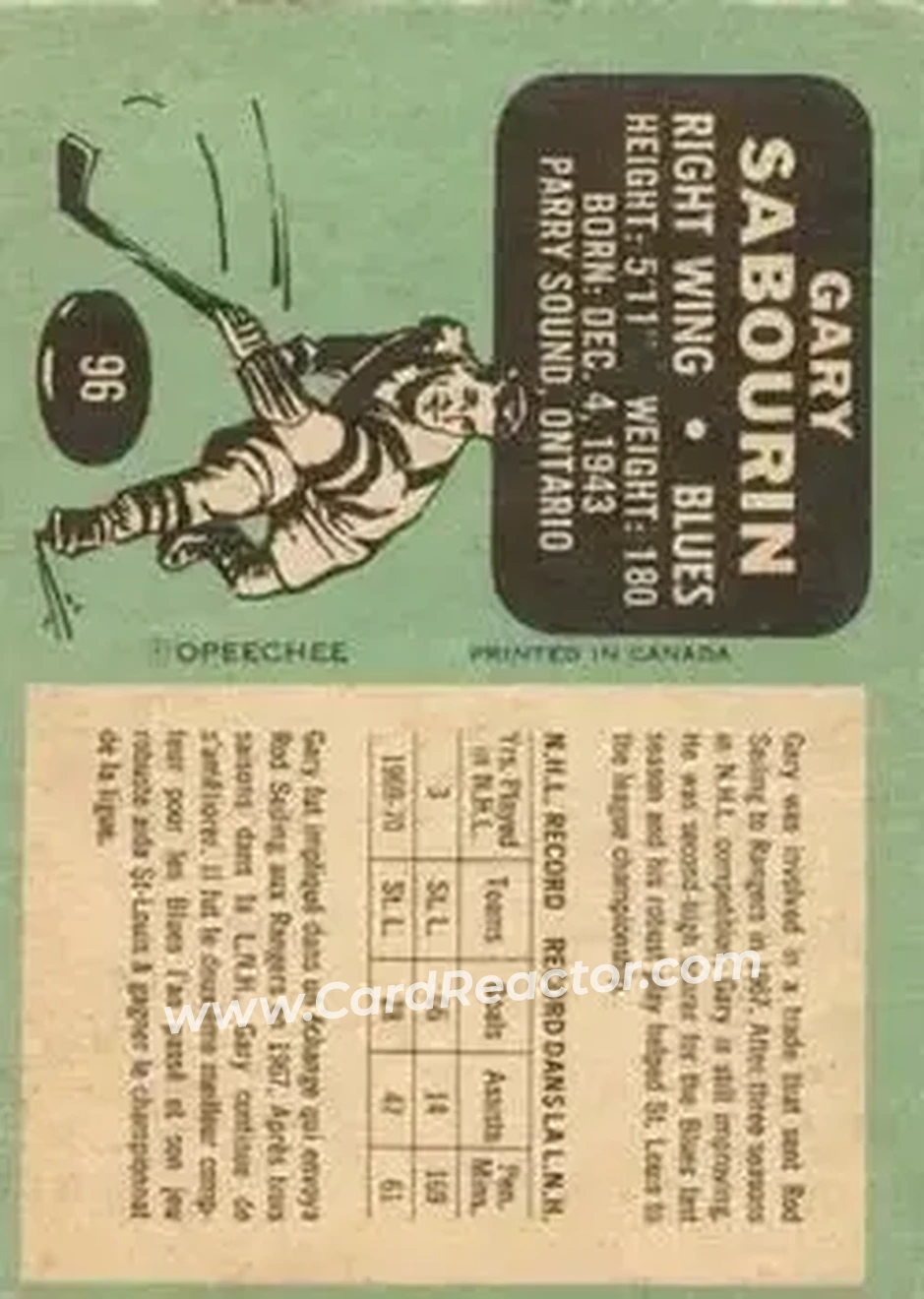 Back of Gary Sabourin