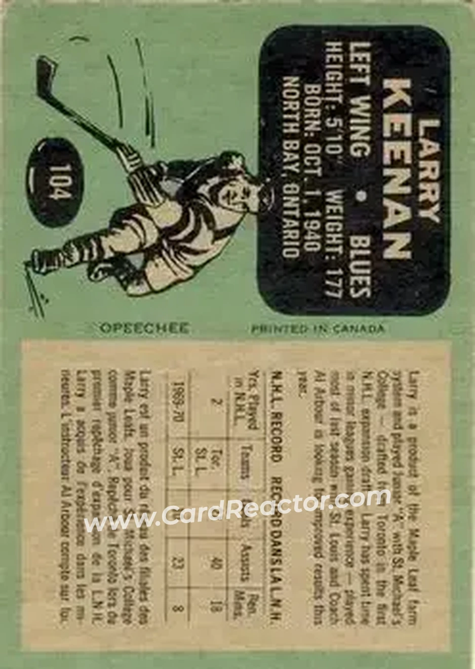 Back of Larry Keenan