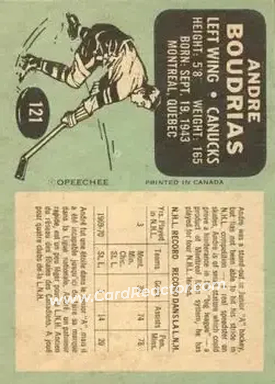 Back of Andre Boudrias