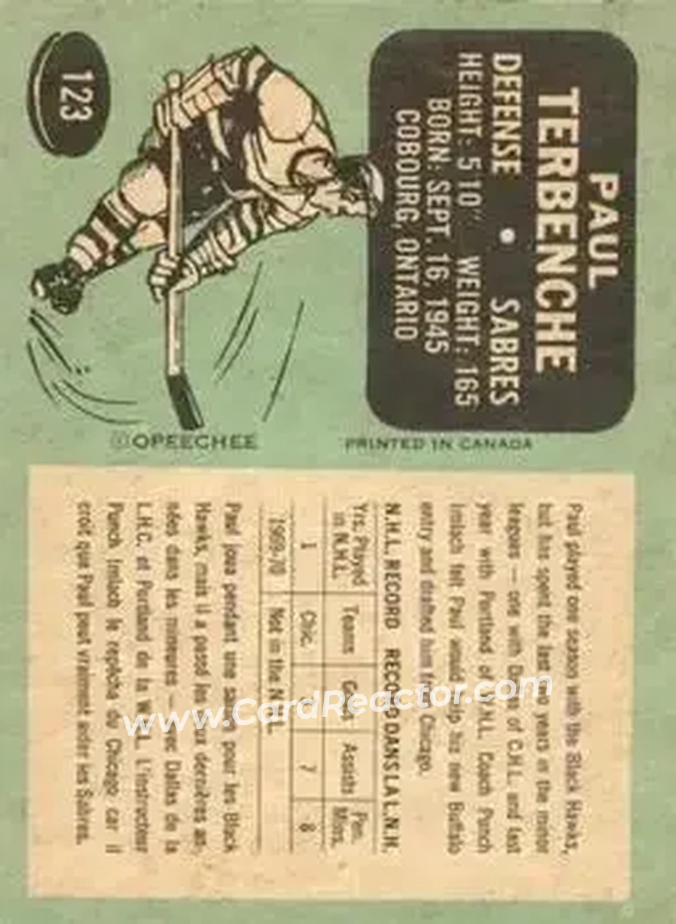 Back of Paul Terbenche