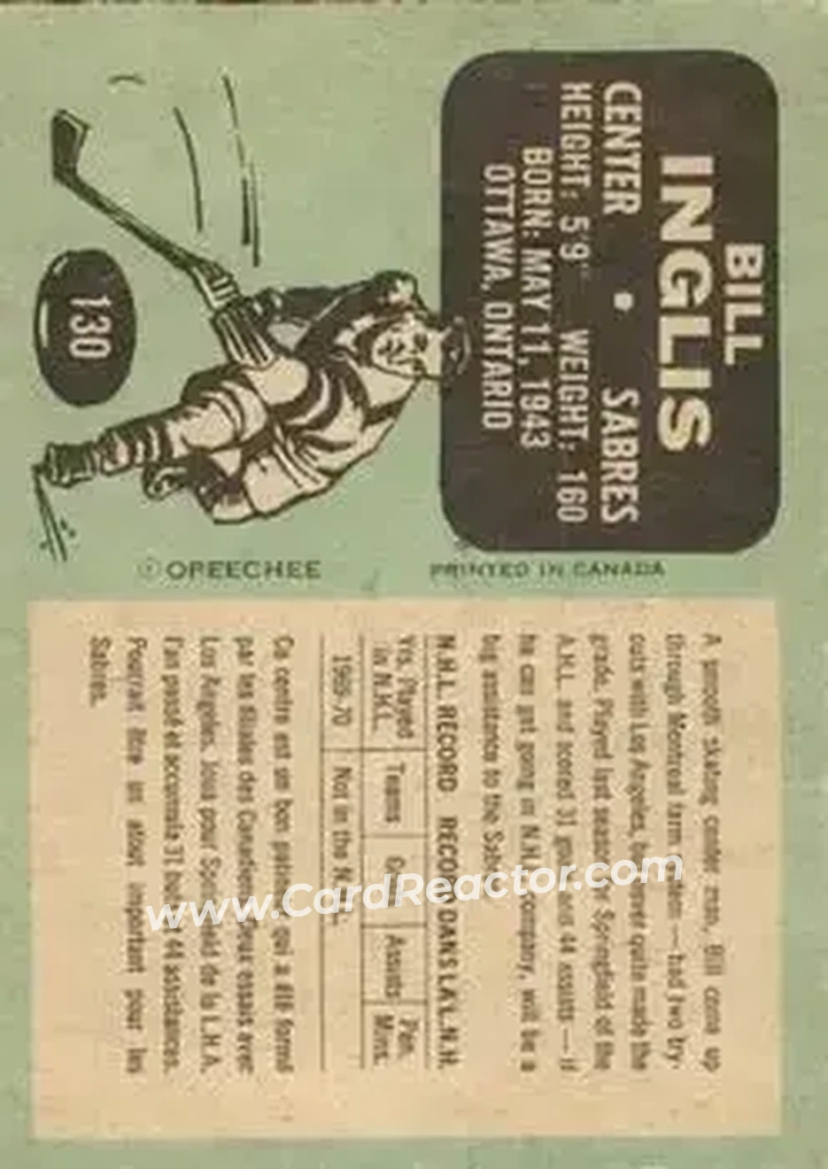 Back of Bill Inglis