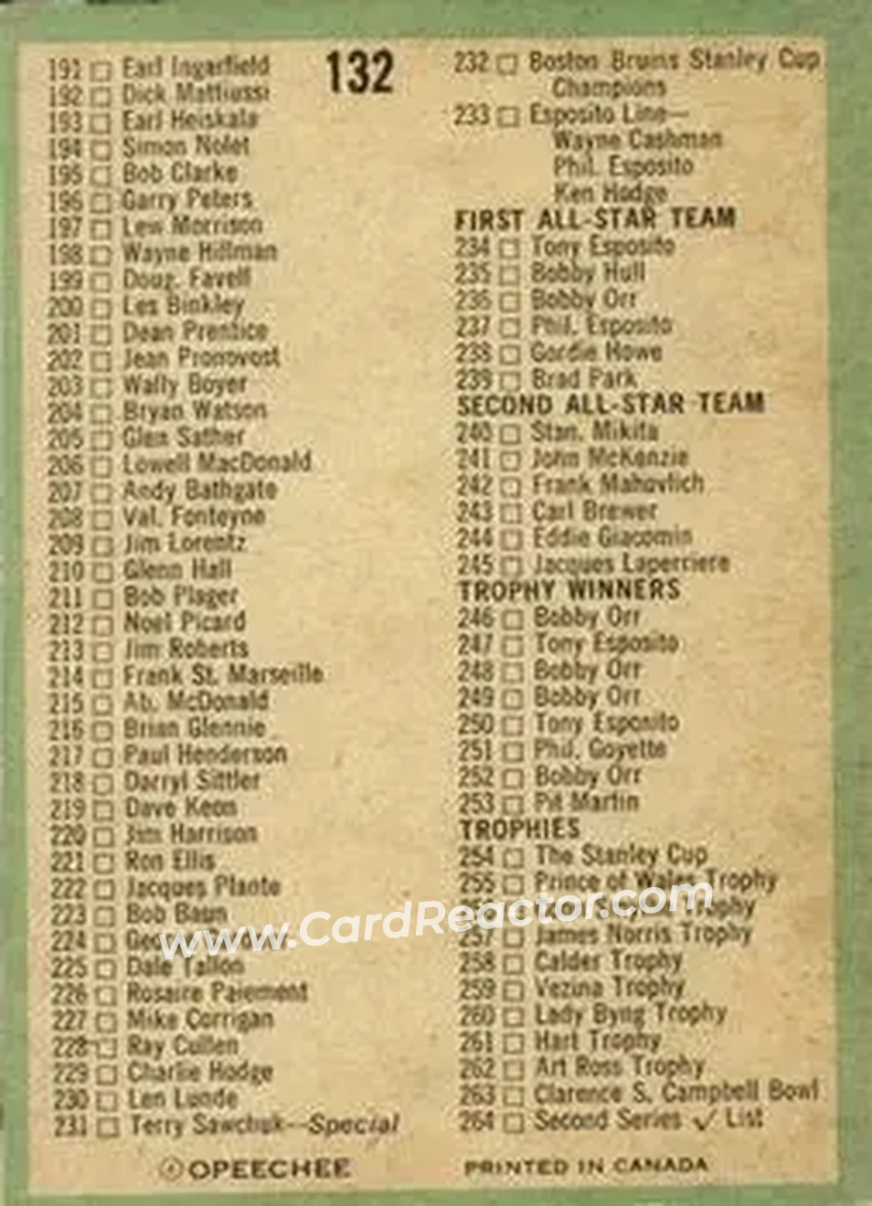 Back of Card #132
