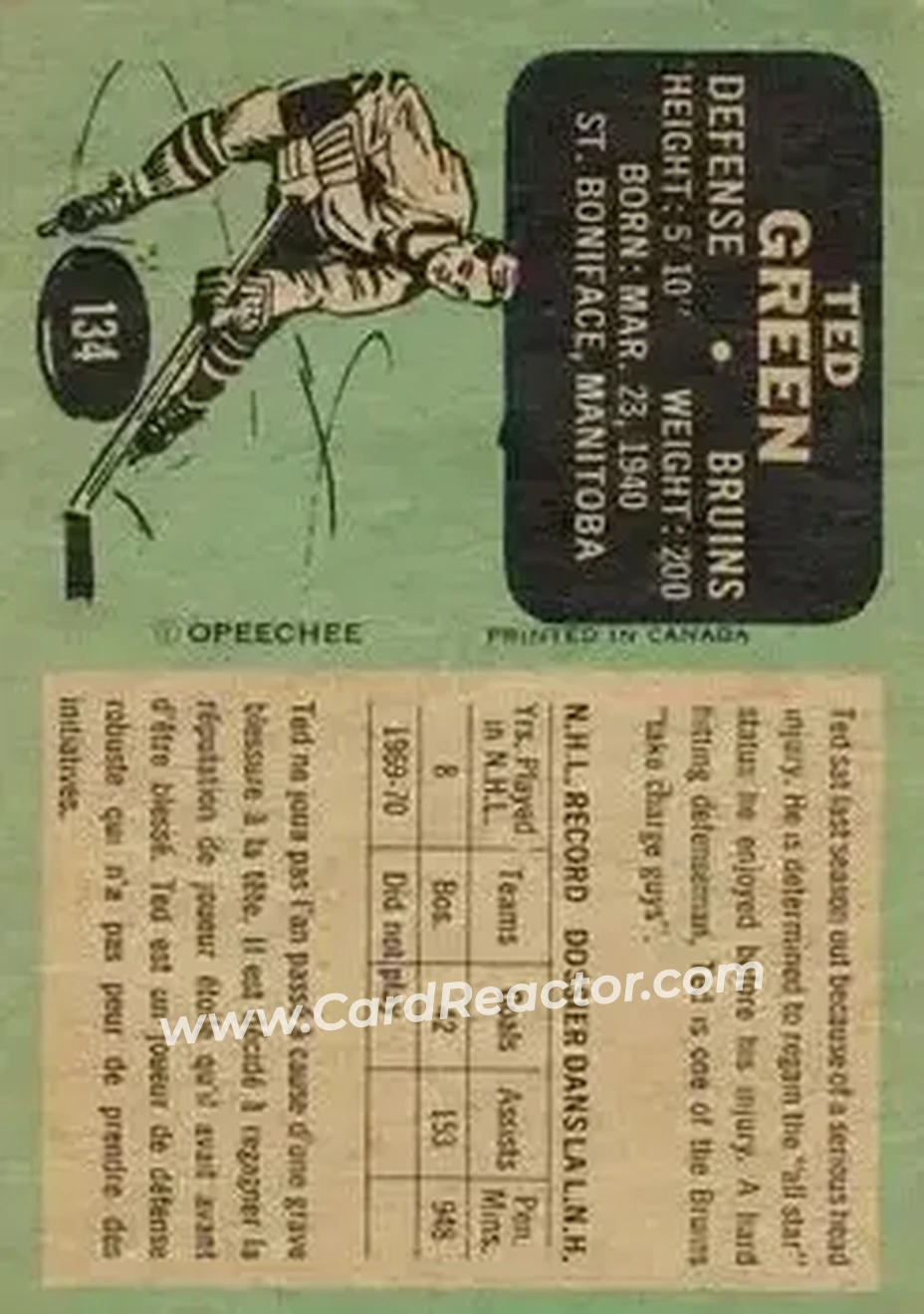 Back of Ted Green