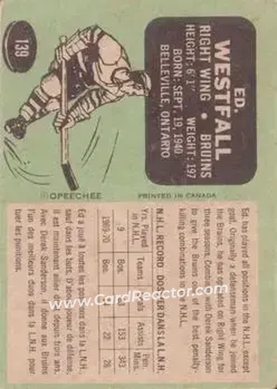 Back of Ed Westfall