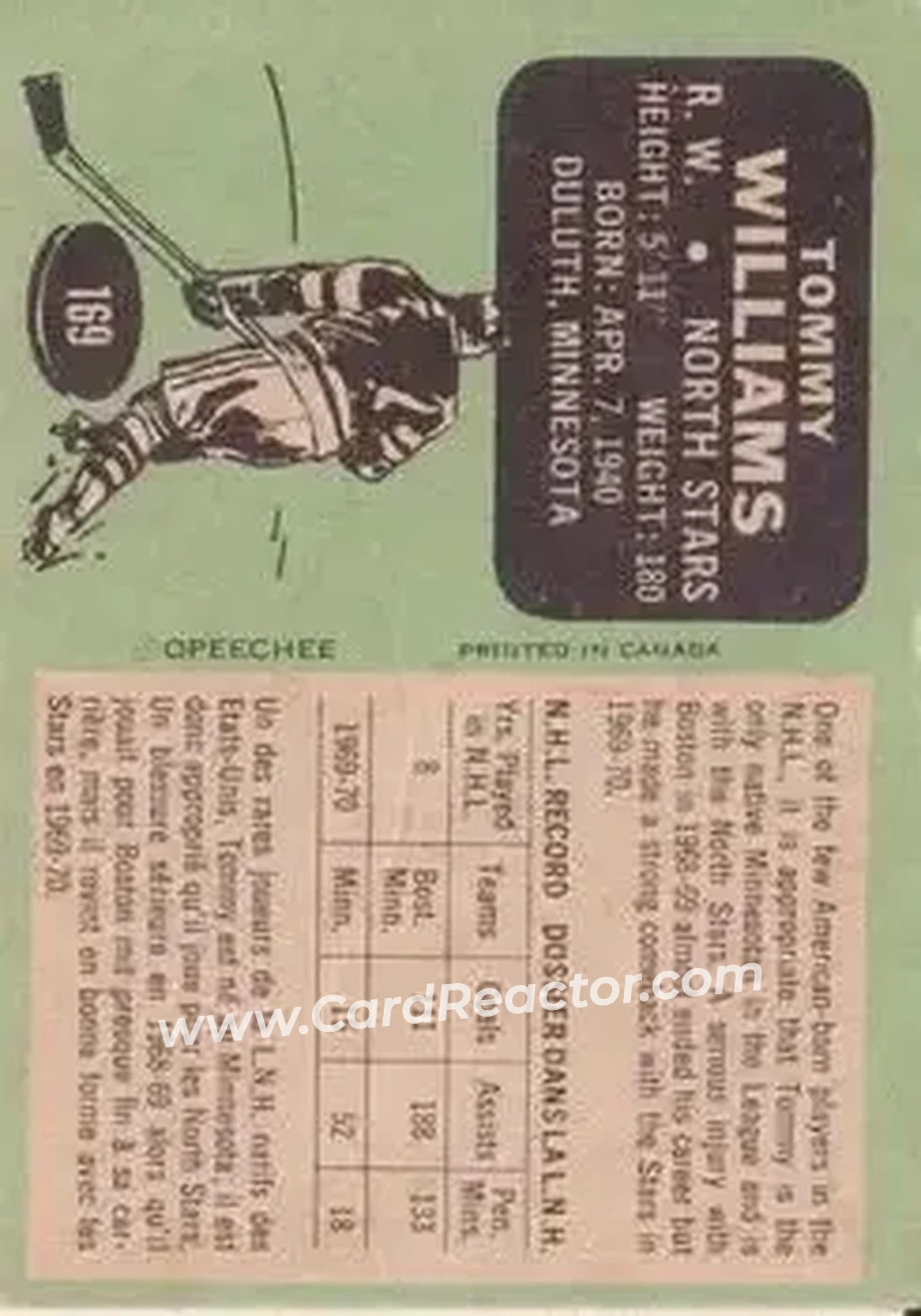Back of Tommy Williams