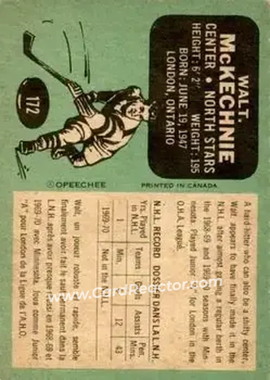 Back of Walt McKechnie