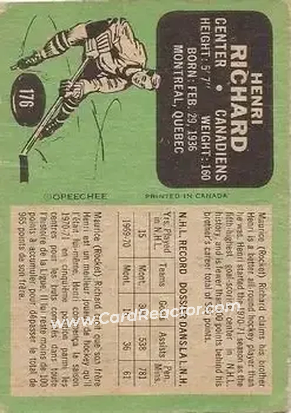 Back of Henri Richard