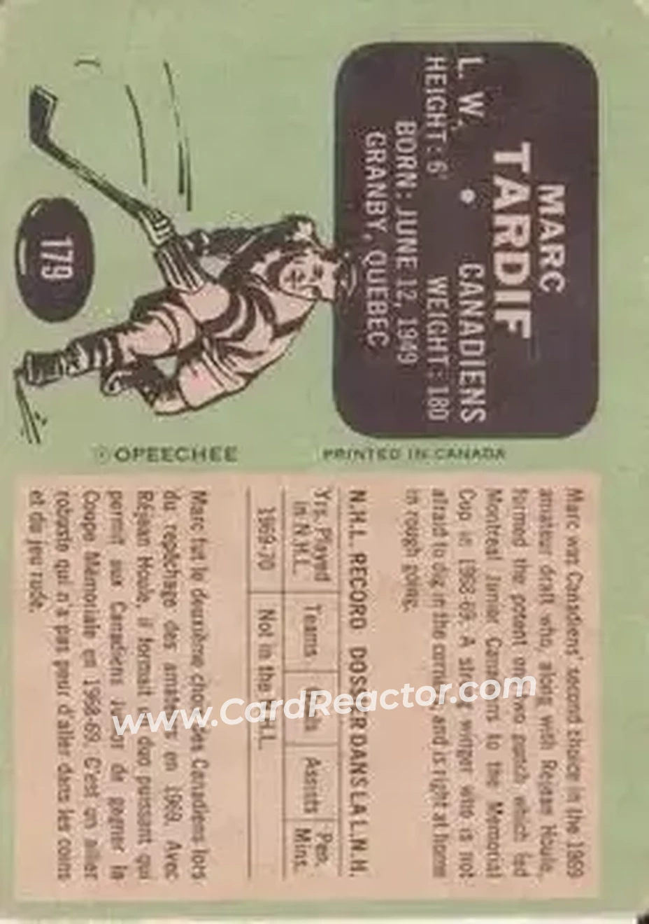 Back of Marc Tardif